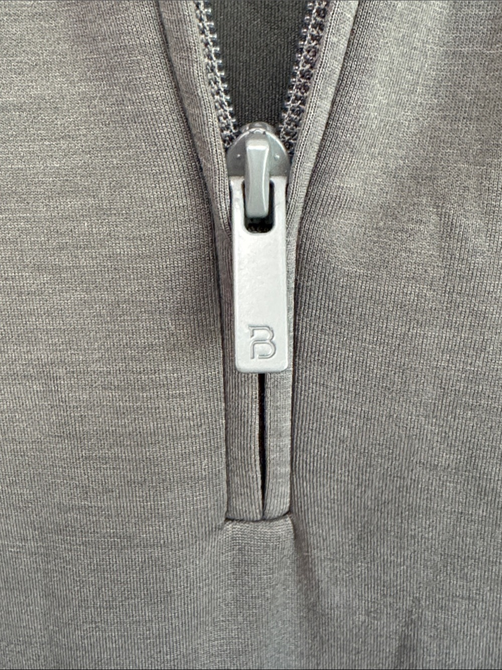 BYLT Women’s Gray Zip-Neck Pullover - Picture 4 of 7